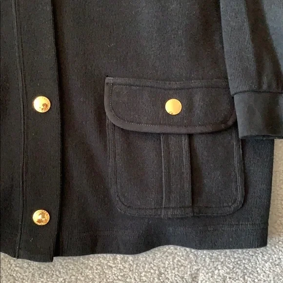 Lauren Ralph Lauren black cardigan with gold buttons, size 2X - Picture 3 of 5